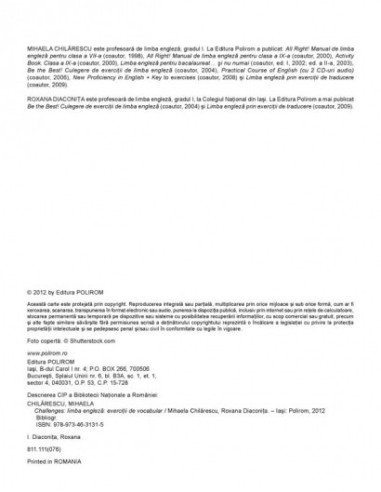 Challenges. Limba engleză. Exerciții...