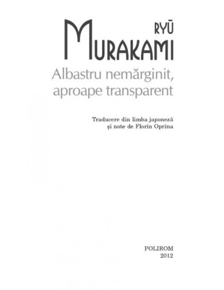 Albastru nemărginit, aproape transparent