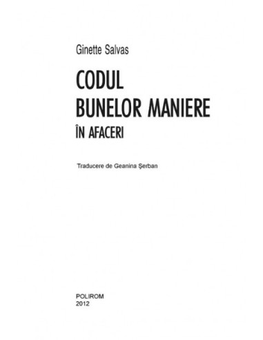 Codul bunelor maniere în afaceri