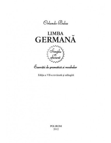 Limba germană. Exerciții de gramatică... Limba germană. Exerciții de gramatică...