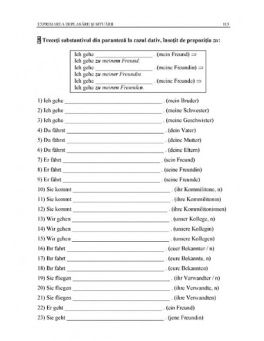 Limba germană. Exerciții de gramatică... Limba germană. Exerciții de gramatică...