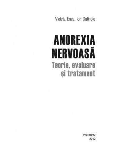 Anorexia nervoasă. 