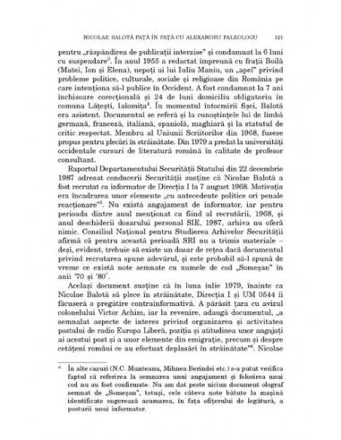 Cărturari, opozanţi si documente....