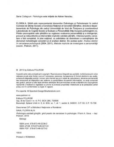 Psihologia validată științific. Ghid...