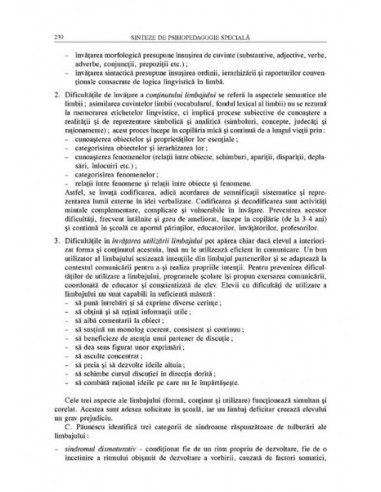 Sinteze de psihopedagogie specială Sinteze de psihopedagogie specială