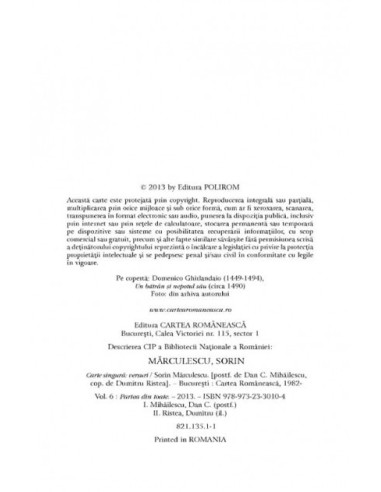 Partea din toate (Carte singură, VI)