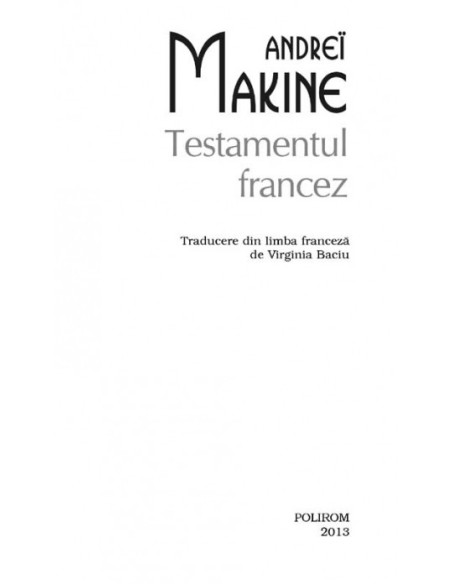 Testamentul francez (ediţie de buzunar)