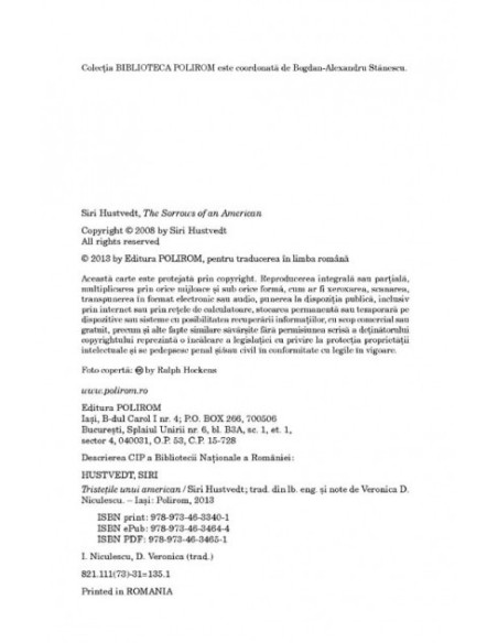 Tristeţile unui american