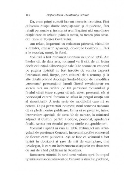 Despre Clovni: Dictatorul şi Artistul