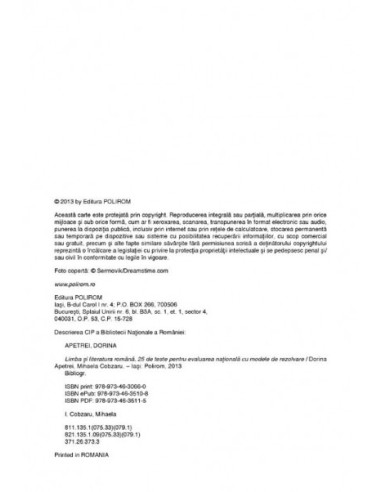 Limba și literatura română. 25 de...