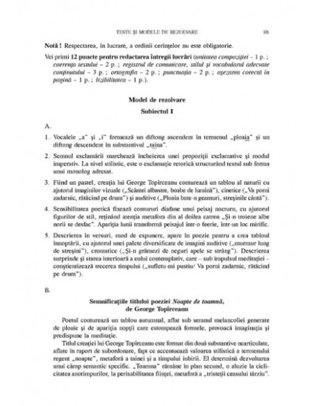 Limba și literatura română. 25 de teste pentru evaluarea națională cu modele de rezolvare