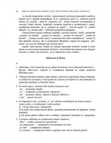 Limba și literatura română. 25 de...