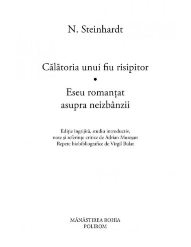 Călătoria unui fiu risipitor.  Călătoria unui fiu risipitor.