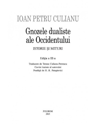 Gnozele dualiste ale Occidentului