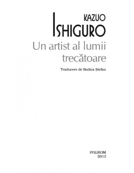 Un artist al lumii trecătoare