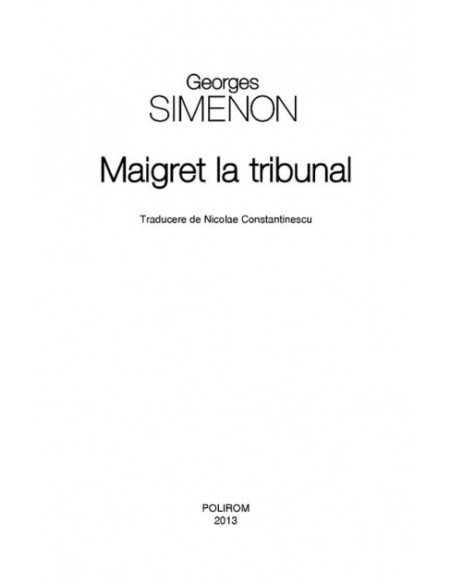 Maigret la tribunal