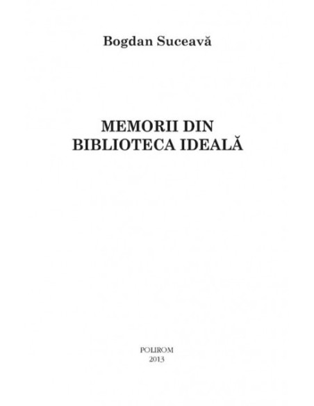 Memorii din biblioteca ideală