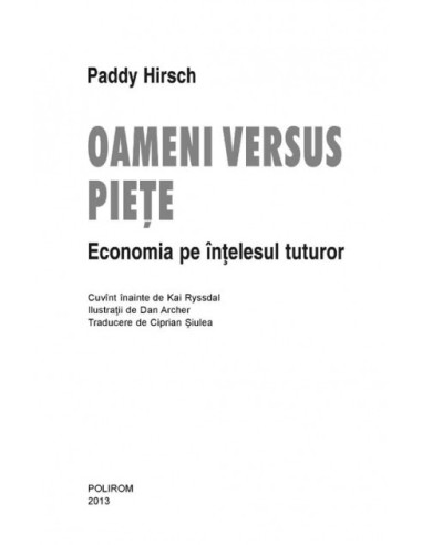 Oameni versus piețe. Economia pe...