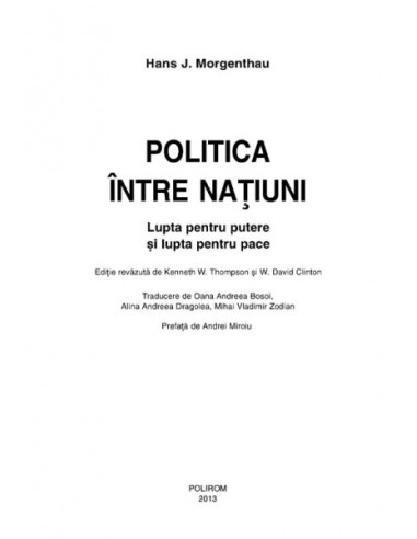 Politica între națiuni. Lupta pentru... Politica între națiuni. Lupta pentru...