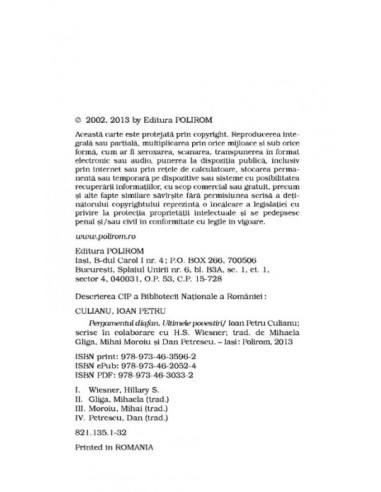 Pergamentul diafan • Ultimele povestiri