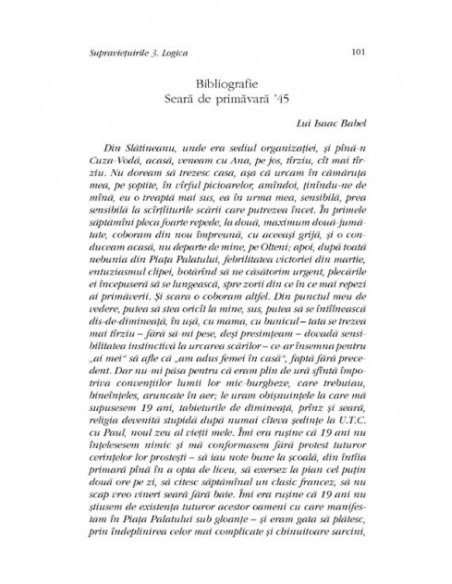 Opere V. Supraviețuirile 3. Logica