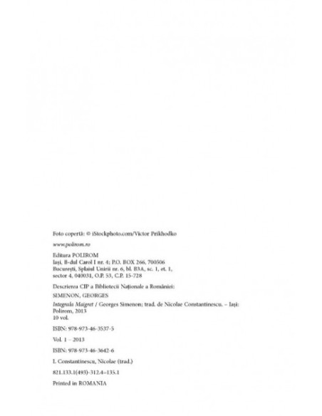 Integrala Maigret. Volumul I