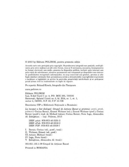 La început a fost dialogul. Grupul de Acțiune Banat și prietenii