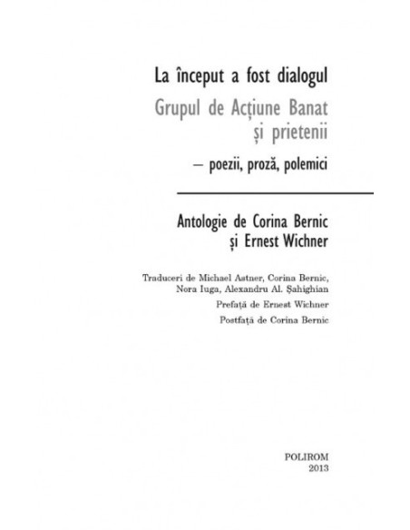 La început a fost dialogul. Grupul de Acțiune Banat și prietenii