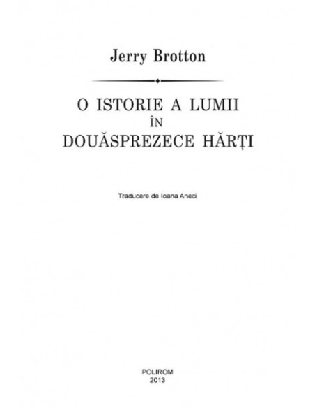 O istorie a lumii în douăsprezece hărți