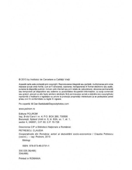 Cooperativele din România. Actori ai dezvoltării socio-economice