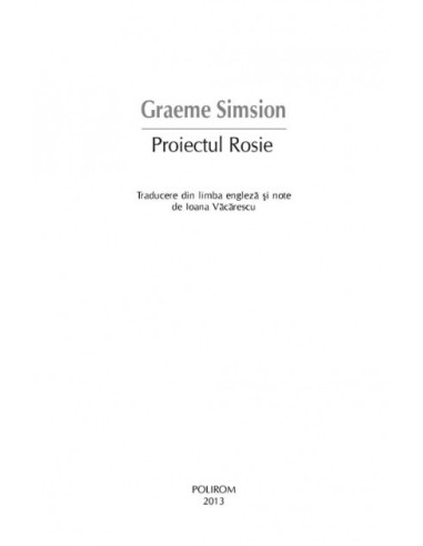 Proiectul Rosie Proiectul Rosie