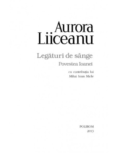 Legături de sânge. Povestea Ioanei