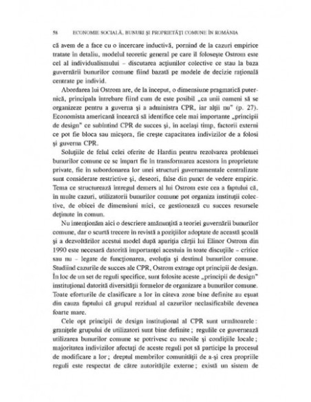 Economie socială, bunuri și proprietăți comune în România