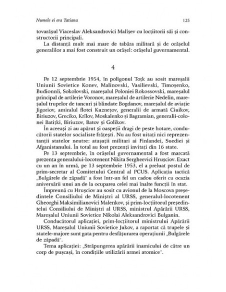 Numele ei era Tatiana