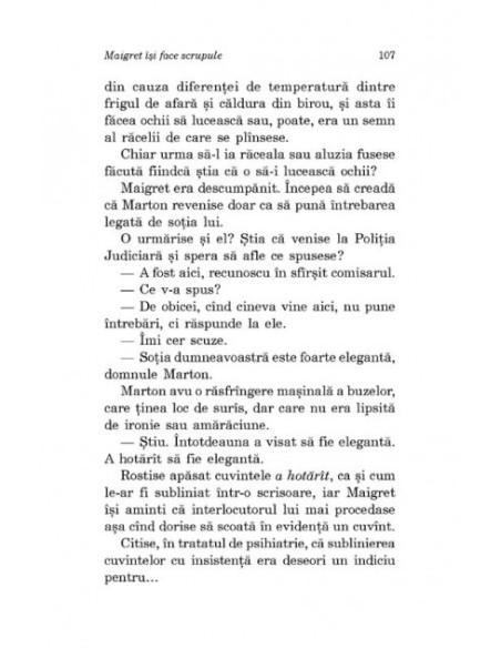 Maigret își face scrupule