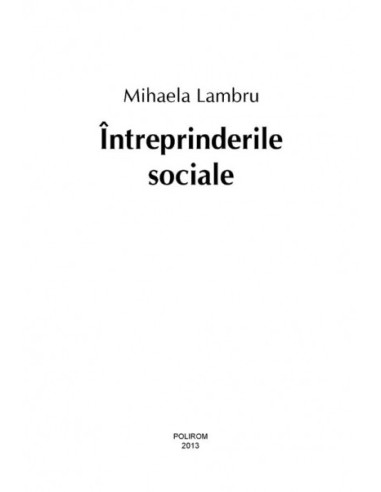 Întreprinderile sociale Întreprinderile sociale