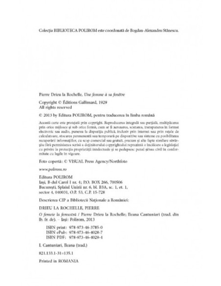 O femeie la fereastră