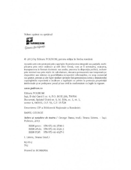 Iubire și neiubire de teatru