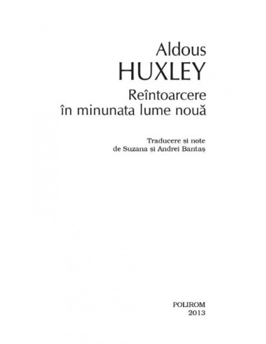Reîntoarcere în minunata lume nouă  Reîntoarcere în minunata lume nouă