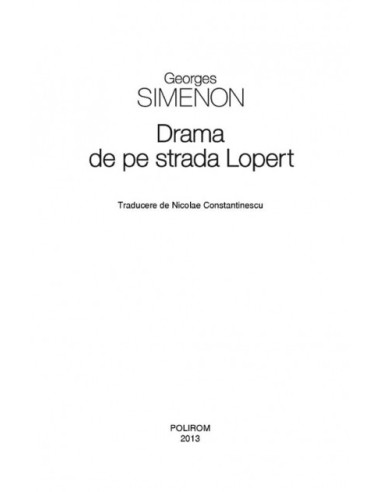 Drama de pe strada Lopert