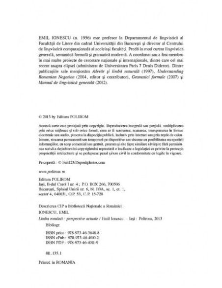 Limba română: perspective actuale