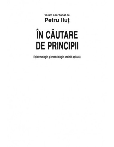 În căutare de principii.... În căutare de principii....