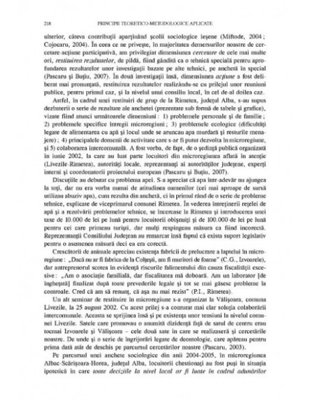 În căutare de principii. Epistemologie și metodologie socială aplicată
