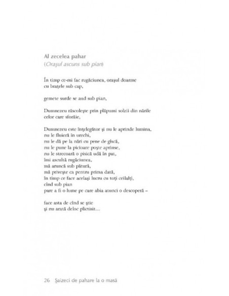 Șaizeci de pahare la o masă