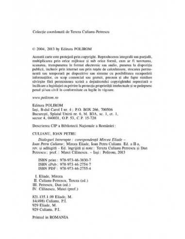 Dialoguri întrerupte: Corespondenţa... Dialoguri întrerupte: Corespondenţa...