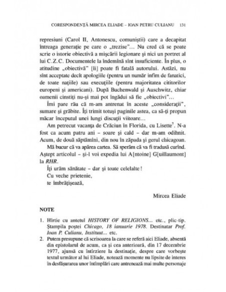 Dialoguri întrerupte: Corespondenţa Mircea Eliade-Ioan Petru Culianu
