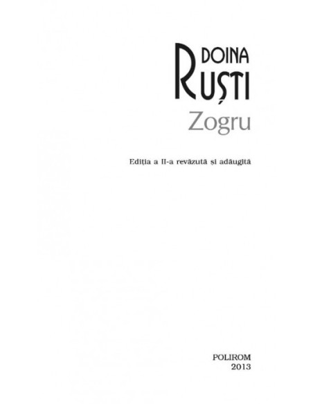 Zogru (ediția a II-a revăzută și adăugită, de buzunar)