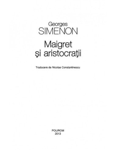 Maigret și aristocrații