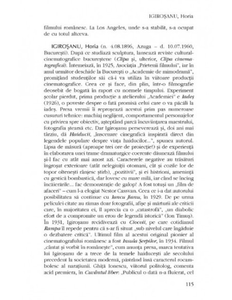 Dicţionar subiectiv al realizatorilor filmului românesc