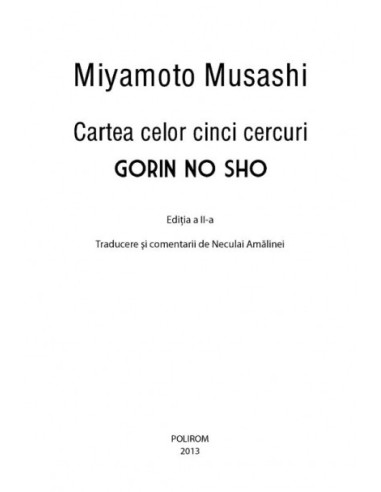 Cartea celor cinci cercuri. Gorin no Sho Cartea celor cinci cercuri. Gorin no Sho